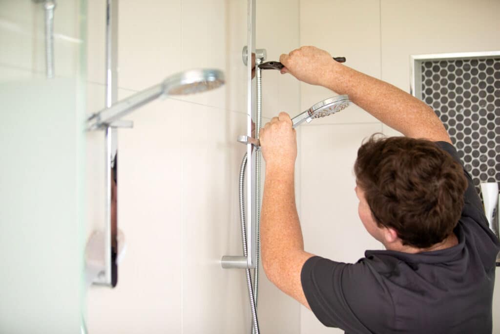 Installing a low-flow shower head