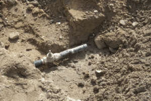 Plumbing Pipes In Trenches At New House Building Site Sunshine Coast